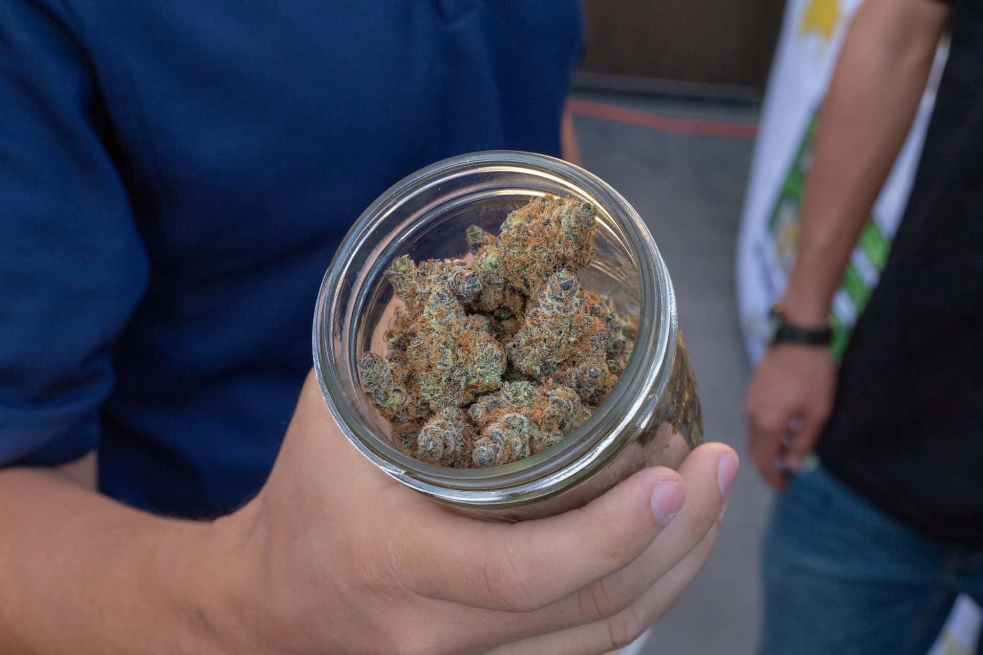 cannabis in a jar