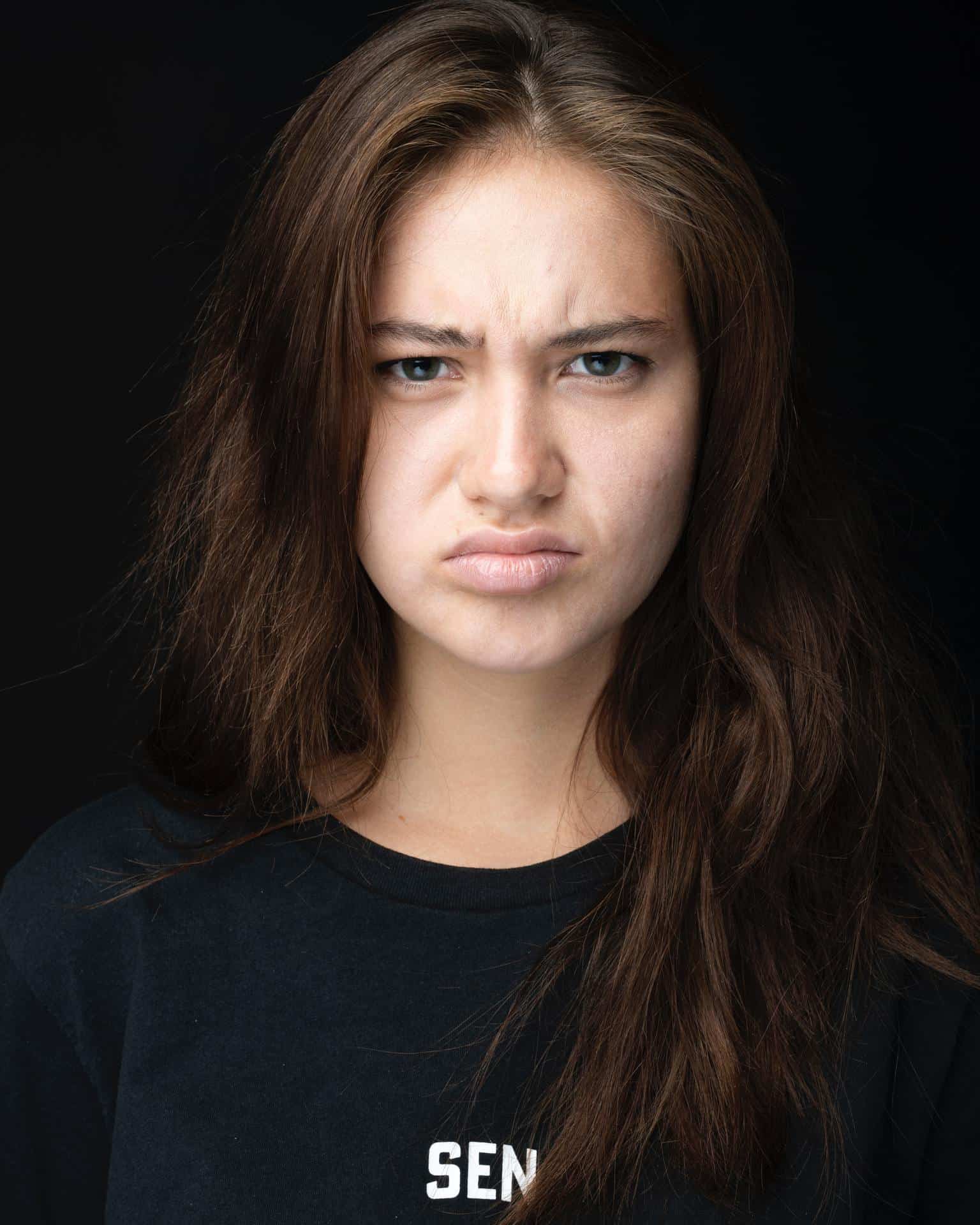 Woman being upset