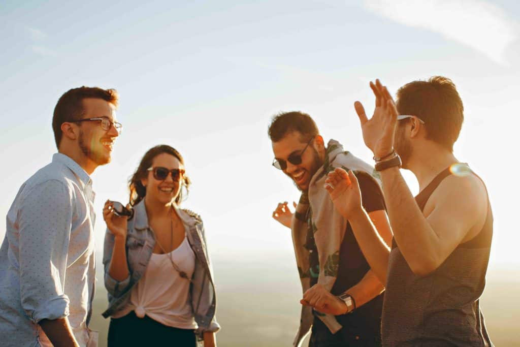 Group of friends laughing