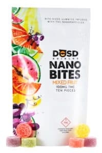 packaging of DOSD cannabis gummies