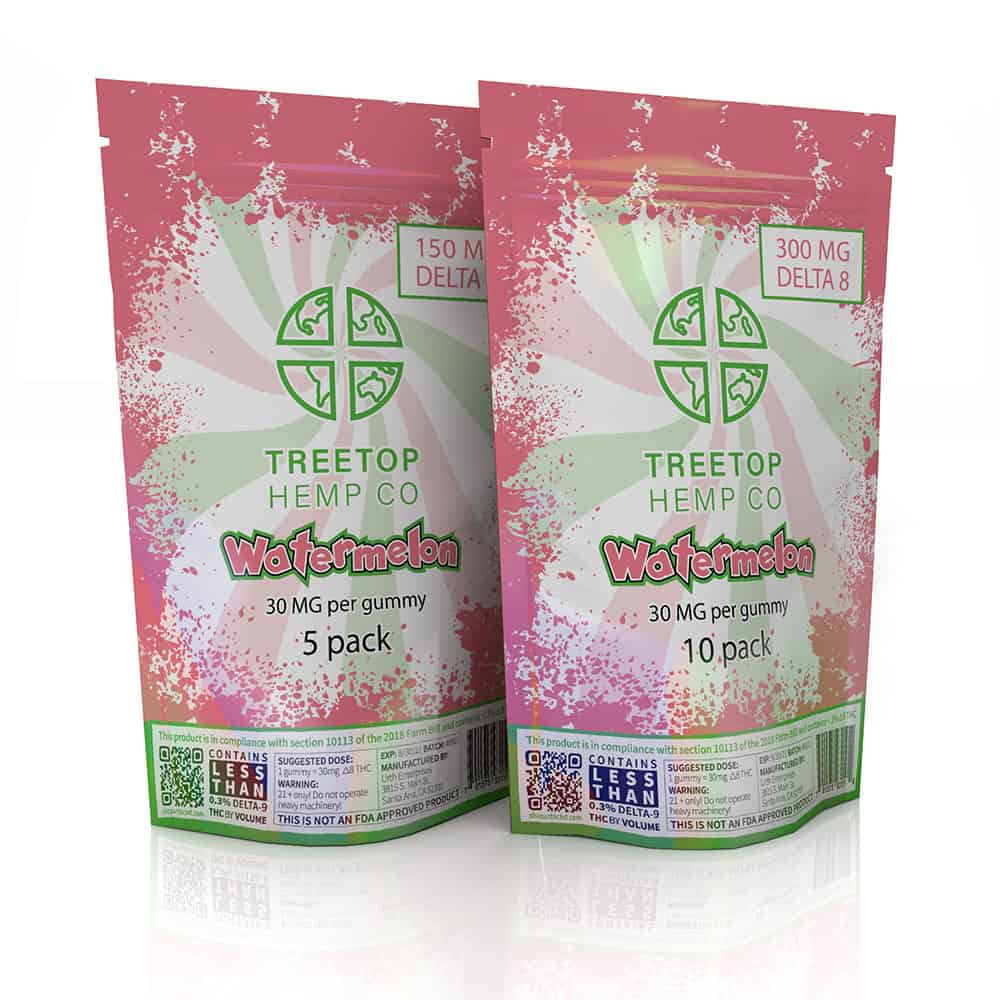 Treetop Hemp Co Watermelon Delta 8 Gummies