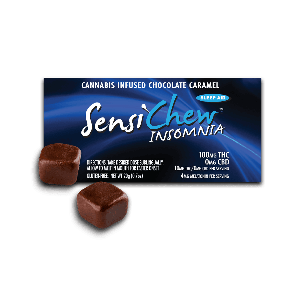 Sensi Chew "Insomnia" THC + Melatonin Chocolate Caramels