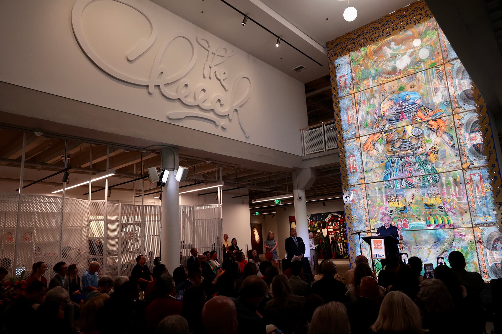 Cheech giving speech at the opening of The Cheech Center in California