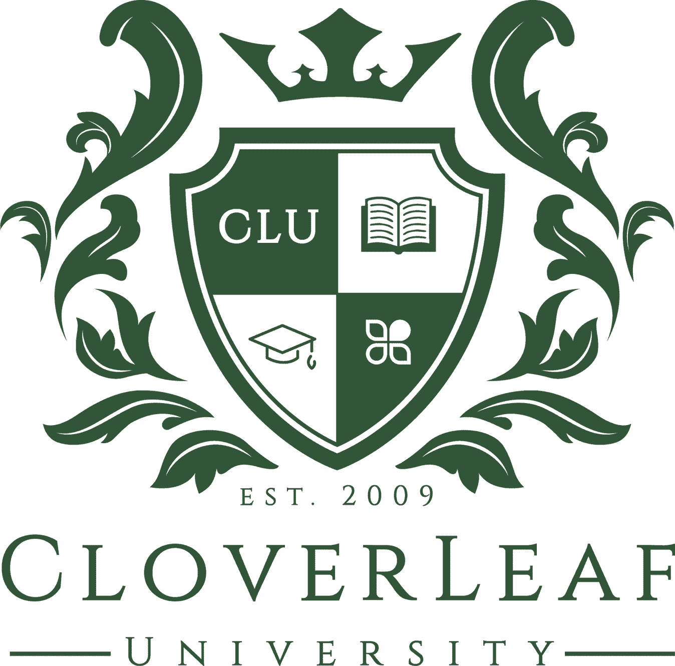 clover leaf university crest