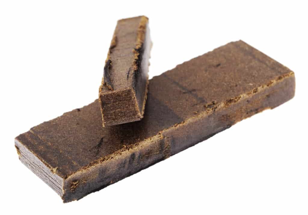 perfectly cut bricks of hashish