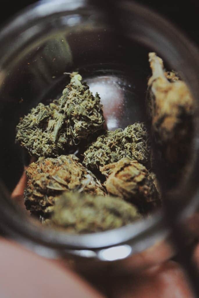 open jar of cannabis