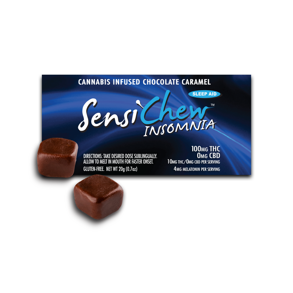 Sensi Chew "Insomnia" THC + Melatonin Chocolate Caramels