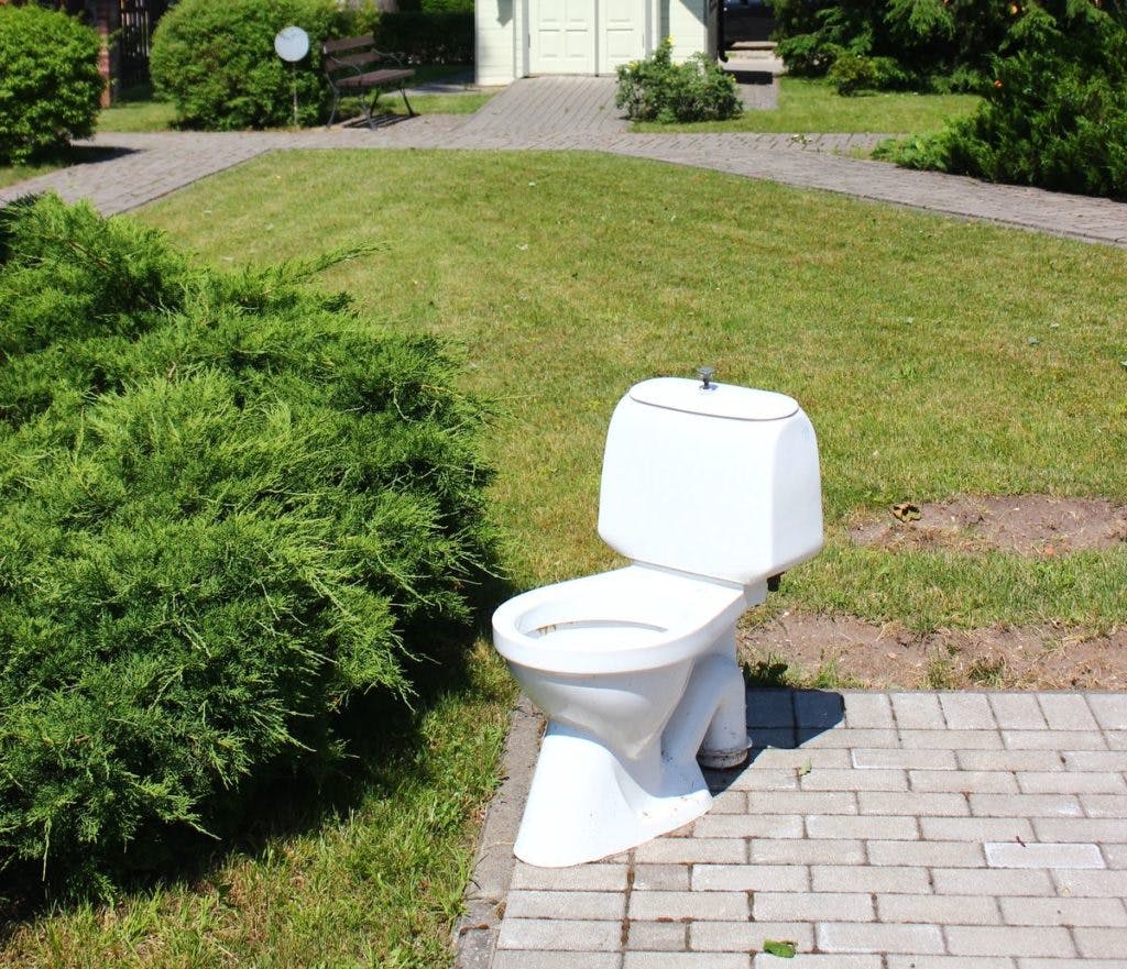 An outdoors toilet, literally