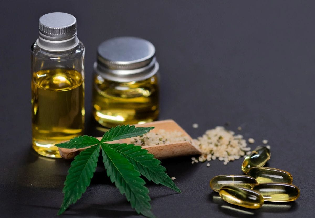 CBD cannabis oil supplements, by Kindel Media via Pexels