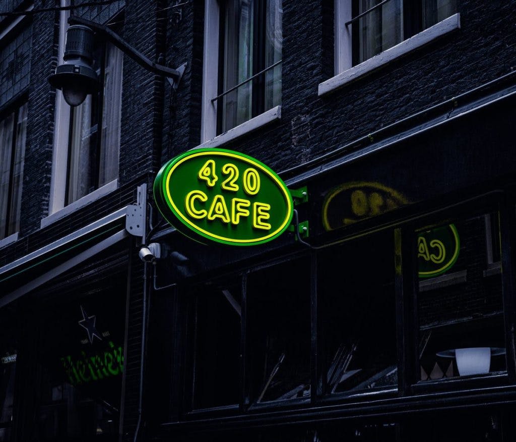 The 420 Cafe, a cannabis coffee shop in Amsterdam, by Johannes Schroter via Pexels