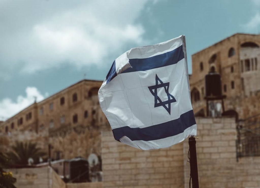 The flag of Israel, by Taylor Brandon via Unsplash