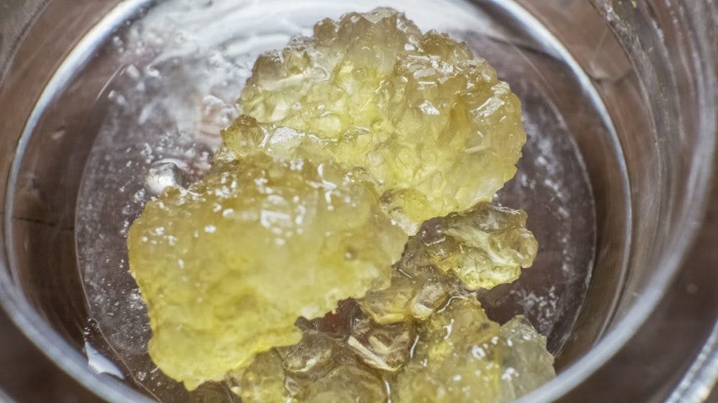 Cough Drops cannabis THCA crystals in terpene sauce, by AYEHAB via iStock
