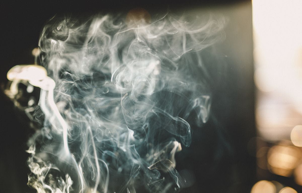 A puff of smoke in the air, by hobo_018 via iStock