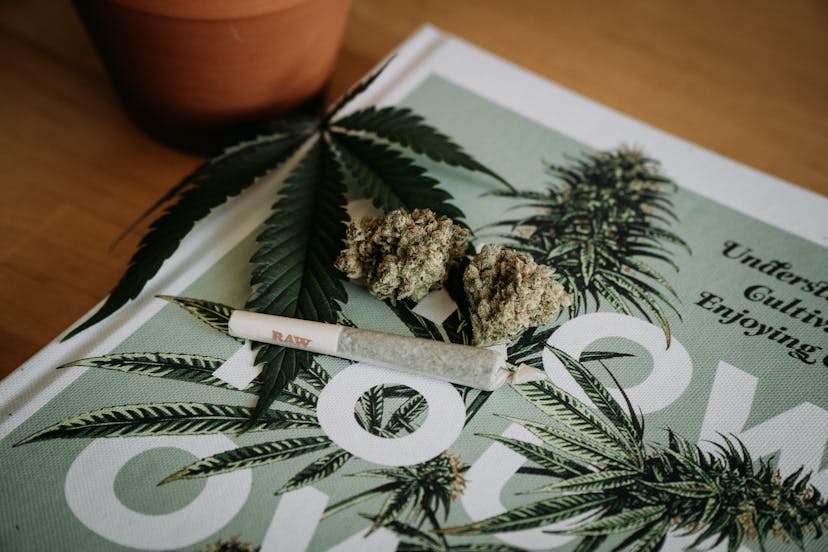 cannabis on a magazine