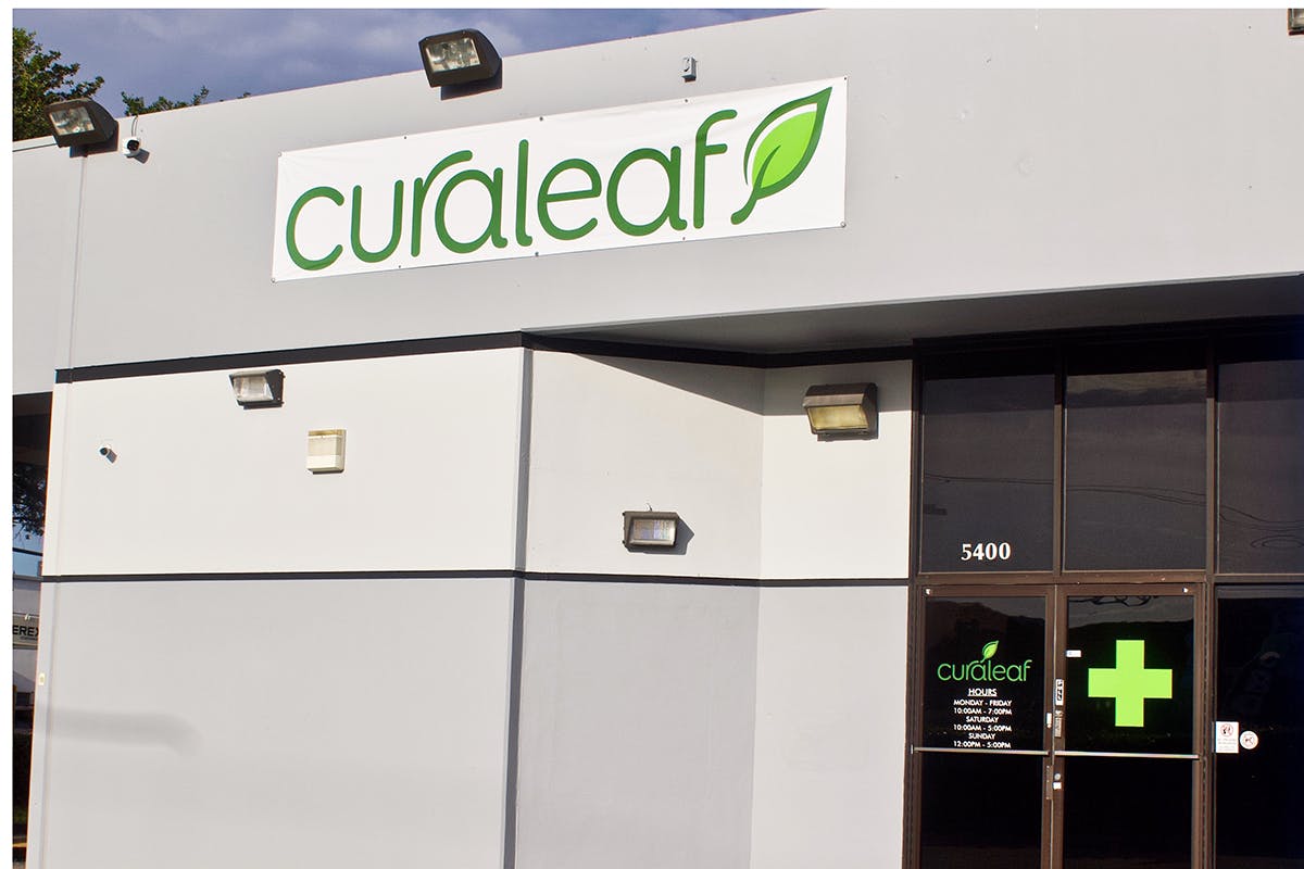 Street view of a Curaleaf dispensary