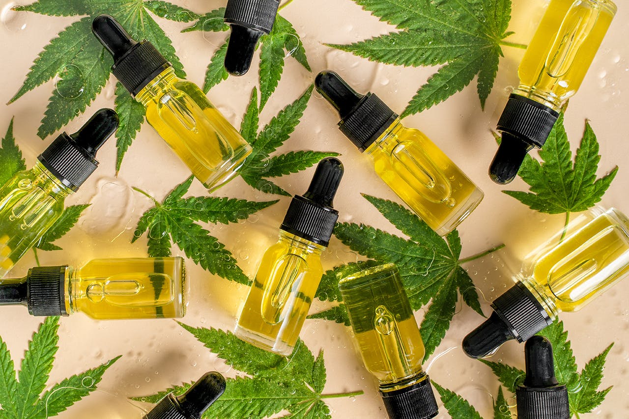 CBD oil used for self-care, mindfulness, and relaxation. CBD oil