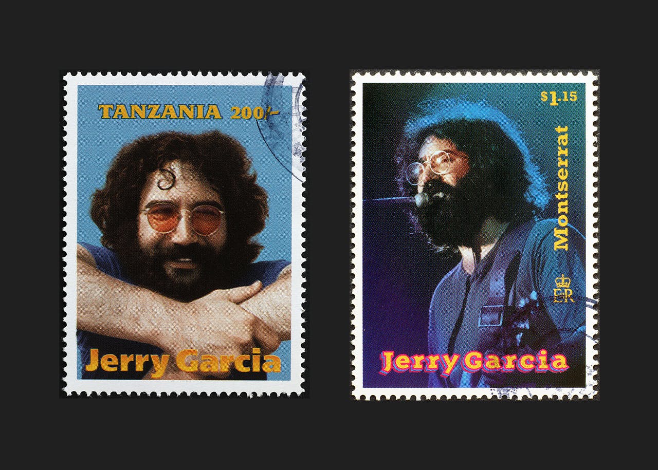 Vintage stamps of Jerry Garcia, Garcia Hand Picked