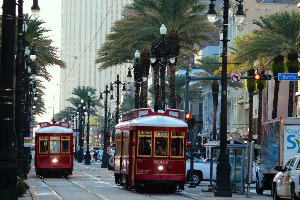 A street car in New Orleans